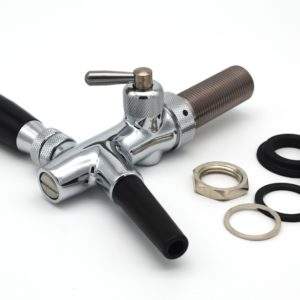Kompensatorschankhahn aus Messing, verchromt, 55 mm Gewindestutzen