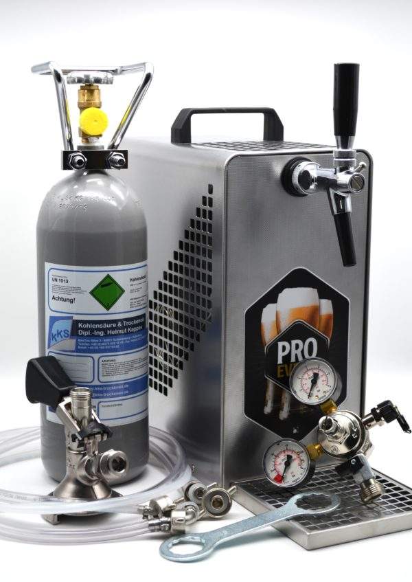 Komplettset - Trockenkühlgerät, OPREMA Bierkühler "Bierkoffer", 1-leitig, 25 Liter/Stunde Lieferung inkl. Tropfschale, Schankhahn und Zubehör