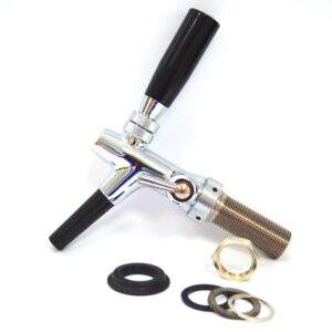 Kompensatorschankhahn aus Messing, verchromt, 55 mm Gewindestutzen
