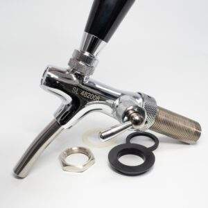 Alternative view of Kompensatorschankhahn aus Messing, verchromt, 35 mm Gewindestutzen