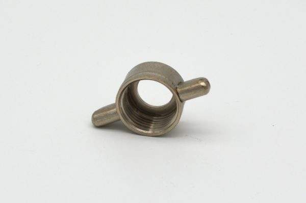 Flügelmutter 5/8" für Bierschlauch, Messing vernickelt – Bild 3